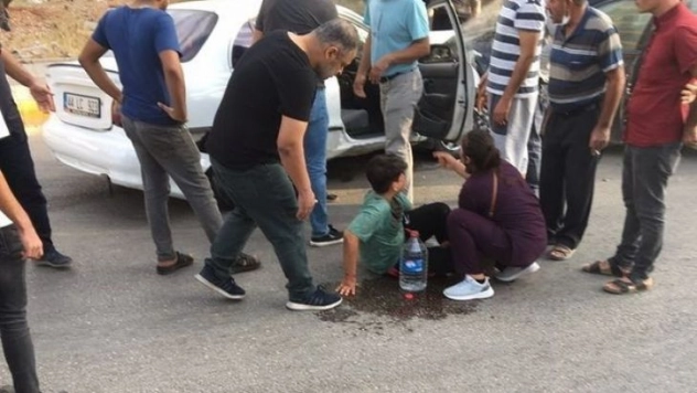 Adıyaman'da, iki otomobil çarpıştı 1 yaralı