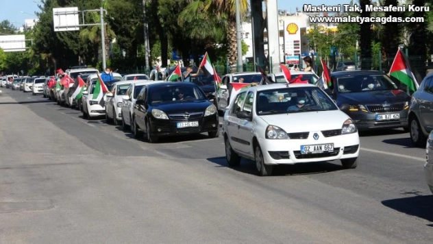 Adıyaman'da Kudüs için Kıyam konvoyu düzenlendi
