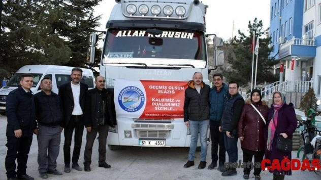 Afyonkarahisar'dan Elazığ'a yardım tırı yola çıktı
