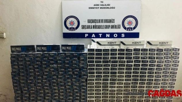Ağrı'da 12 bin 820 paket kaçak sigara yakalandı