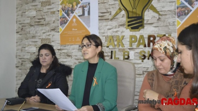 Ağrı'da kadınlar, kadına yönelik şiddete turuncu çizgi çekti