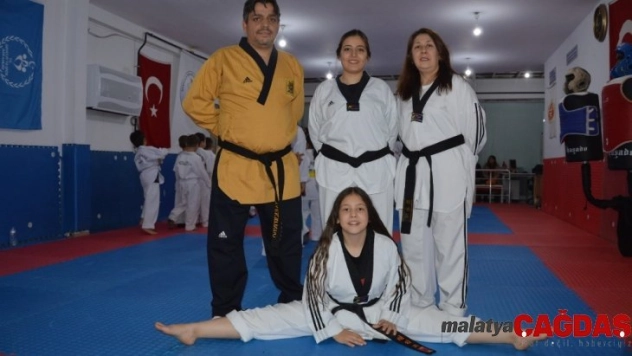 Aile boyu tekvandocuların hedefi şampiyon olmak