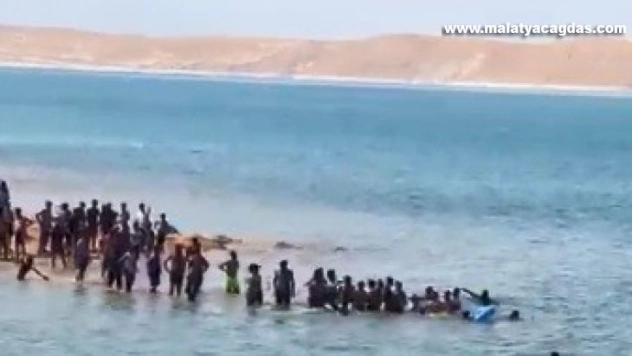 Akıntıya kapılan 2 kişiyi bulmak için zamanla yarıştılar