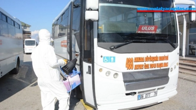 Akyurt'un her köşesinde dezenfekte çalışması yapılıyor