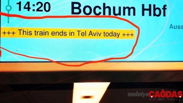 Almanya'daki tren istasyonunda 'Tel Aviv' krizi