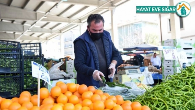 Altındağ pazarlarında korona virüs denetimi