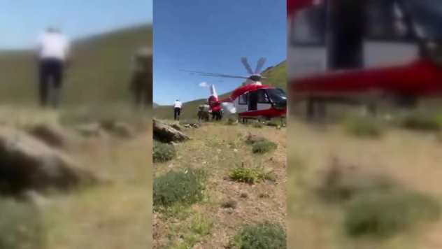 Ambulans Helikopter Zor Koşullarda Yardıma Uçtu