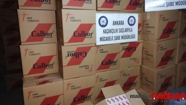 Ankara'da 6 milyon 550 bin kaçak 'makaron' yakalandı