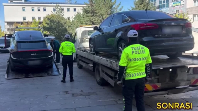 Araçlarıyla drift yapan 2 sürücüye 92 bin 784 lira ceza kesildi