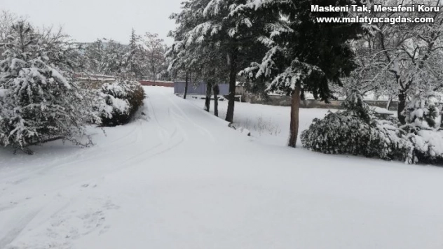 Arguvan'da kar etkili oluyor