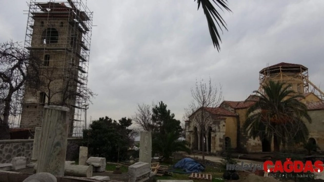 Ayasofya Camisi'nde süren restorasyon çalışmalarında sona geliniyor