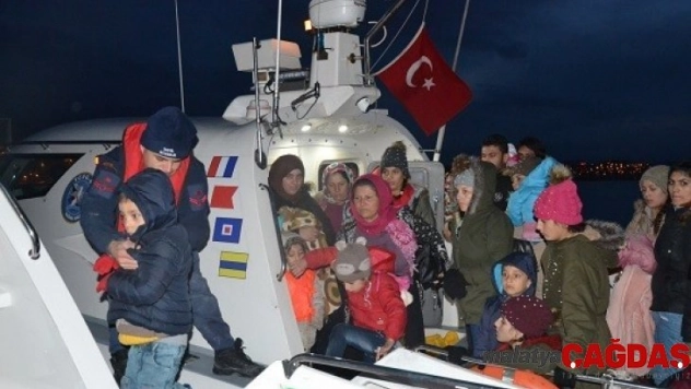 Ayvalık'ta 108 düzensiz göçmen yakalandı