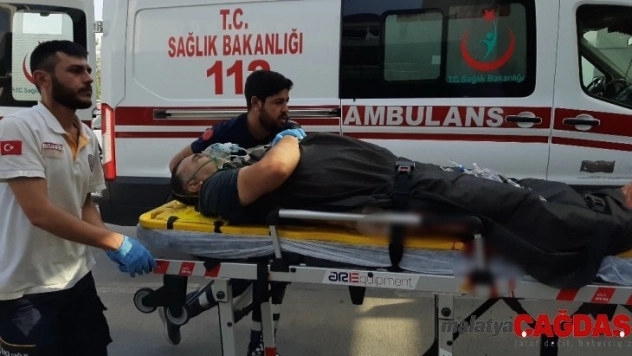 Bacağını spiralle kesen kişi ağır yaralandı