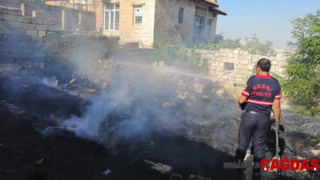 Bahçe yangını paniğe neden oldu