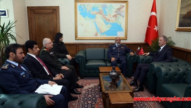Bakan Akar, Katar Genelkurmay Başkanı'nı kabul etti