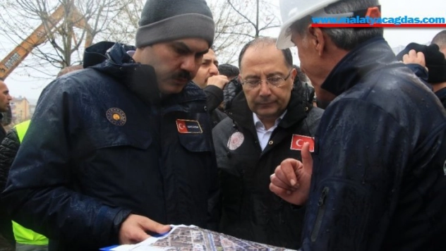 Bakan Kurum, Elazığ'da incelemelerde bulundu