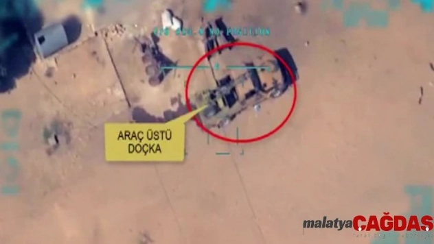 Barış Pınarı Harekatı'nda teröristlere ait araca tam isabet