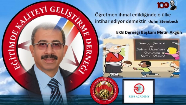 Başkan Akgün'den 24 Kasım Öğretmenler Günü Mesajı