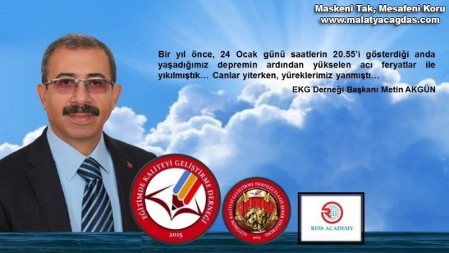 Başkan Akgün'den 24 Ocak Elazığ Depremi Basın Açıklaması