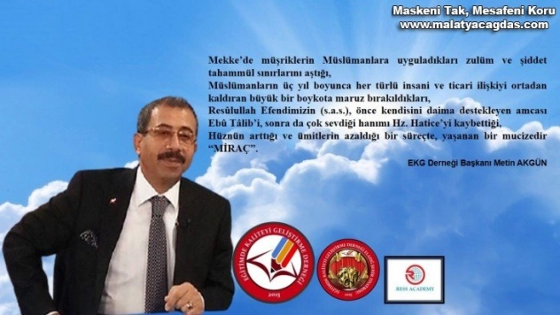 Başkan Akgün'den Miraç Kandili' Basın Açıklaması