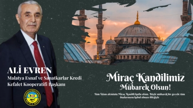 Başkan Ali Evren'den Miraç Gecesi Mesajı