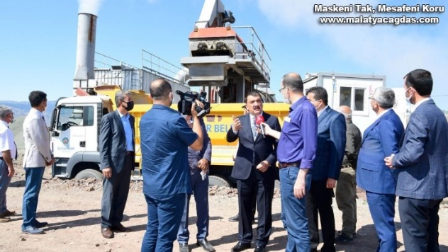 Başkan Gürkan, mobil plent tesisinde inceleme yaptı