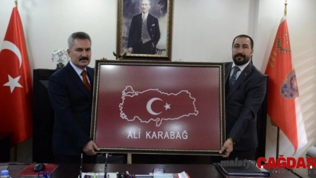 Başkan Kahraman'dan emniyet müdürü Karabağ'a ziyaret