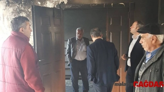 Başkan Kılınç yanan taziye evini inceledi