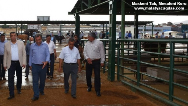 Başkan Özcan, hayvan pazarını ziyaret etti