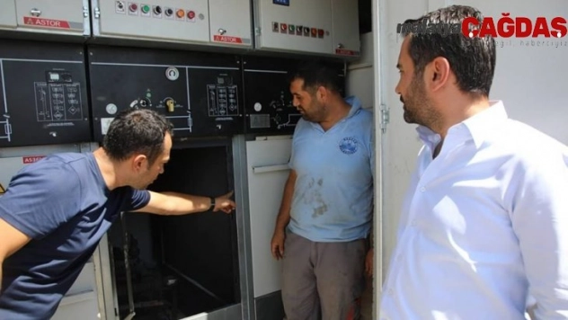 Başkan Şerifoğulları, su kesintisine neden olan enerji hattını inceledi
