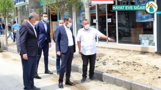 Başkan Şerifoğulları, üst yapı çalışmalarını inceledi