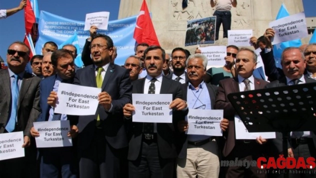 Başkent'te Çin yönetimi protesto edildi
