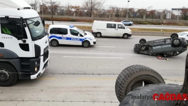Başkentte kaza güvenlik kamerasına yansıdı