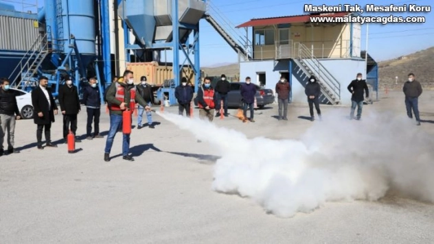 Battalgazi Belediyesi'nde yangın tatbikatı