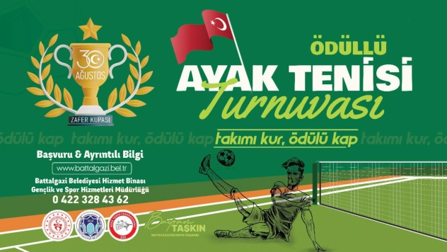 Battalgazi'de Zafer Bayramı'na Özel Ayak Tenisi Turnuvası