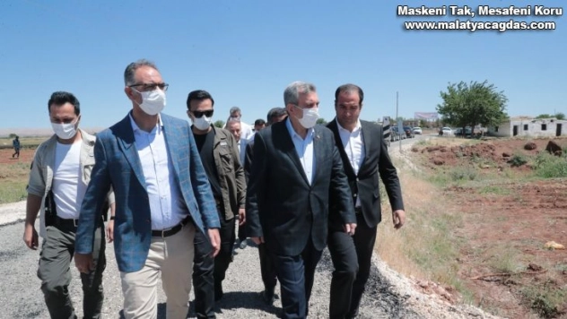 Beyazgül Eyyübiye'deki asfalt çalışmalarını inceledi