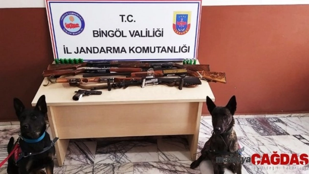 Bingöl'de çok sayıda silah ele geçirildi