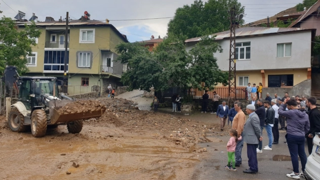 Bingöl'de etkili olan dolu taşkına yol açtı
