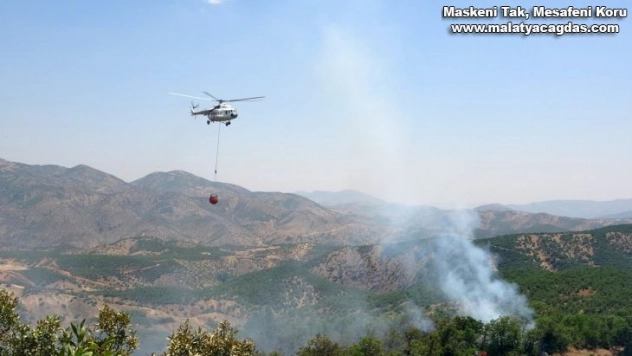 Bingöl'de iki gündür süren orman yangınına havadan ve karadan müdahale ediliyor