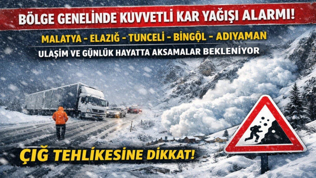 Bölge Genelinde Kuvvetli Kar Yağışı Alarmı