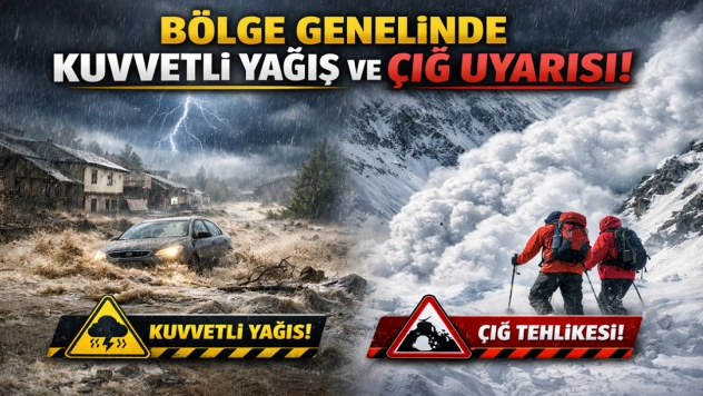 Bölge Genelinde Kuvvetli Yağış ve Çığ Uyarısı!