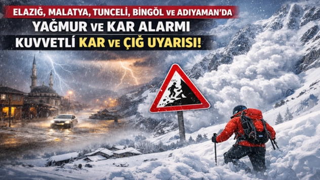 Bölgede Yağmur ve Kar Alarmı: Kuvvetli Kar ve Çığ Uyarısı