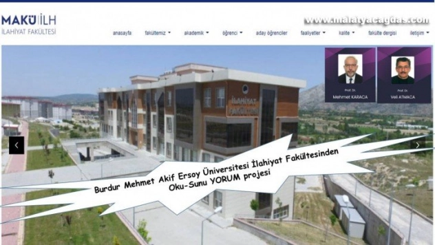 Burdur Mehmet Akif Ersoy Ünv. Oku-Sunu YORUM projesi