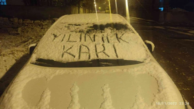 Çaldıran'da mevsimin ilk karı yağdı