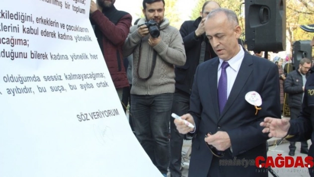 Çankırı'da 'Kadına Şiddete Hayır' yürüyüşü