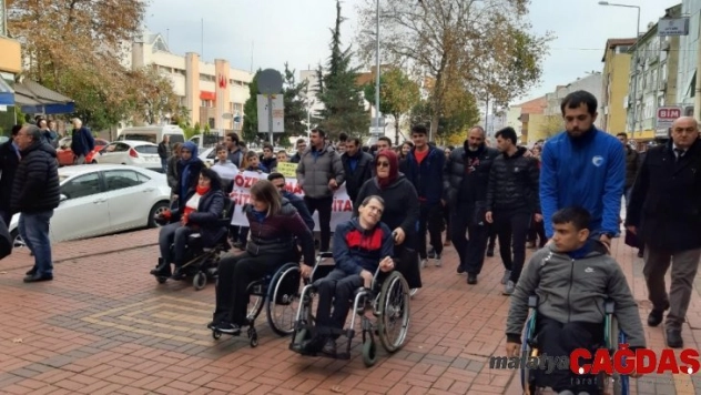 Çaycuma'da engelliler için yürüyüş yapıldı