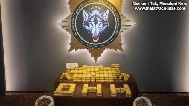 Ceviz çuvalı içinde 100 kilo eroin ele geçirildi