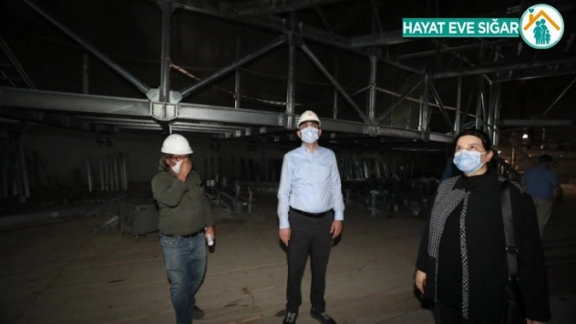 Bakan Kurum, Cumhurbaşkanlığı Senfoni Orkestrası binamızdaki çalışmaları inceledik