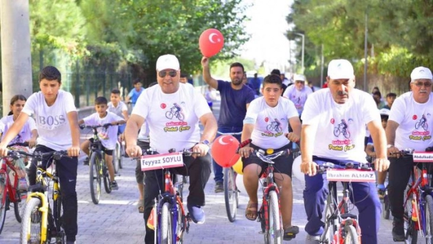 Ceylanpınar'da sağlık için pedal çevrildi