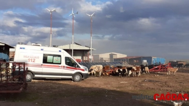 Çiftlikte çıkan yangın büyümeden kontrol altına alındı